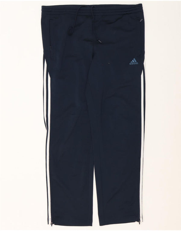 Adidas Pantalon de survêtement pour homme UK 38/40 Bleu marine moyen Polyester