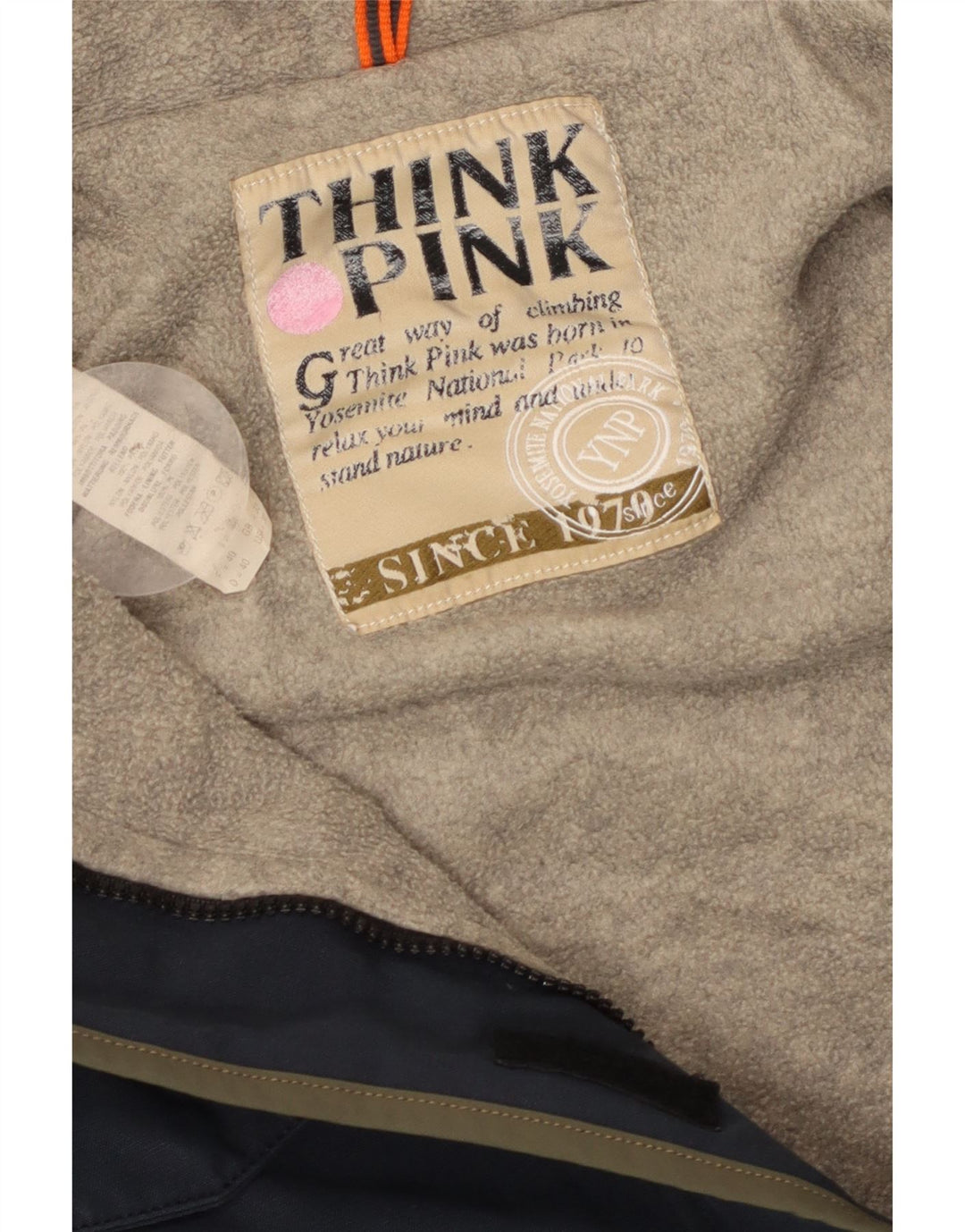 Think Pink Veste Parka à Capuche Femme UK 14 Moyen Bleu Marine Coton