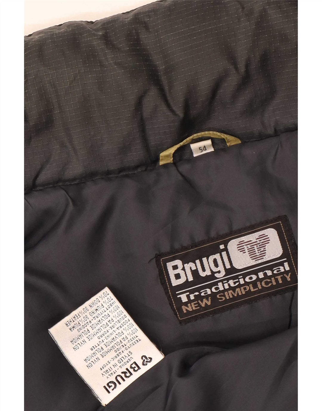 Brugi Gilet Rembourré IT 54 2XL Homme Jaune Polyamide