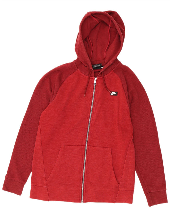 Nike Sweat à capuche zippé pour homme Petit coton moucheté rouge