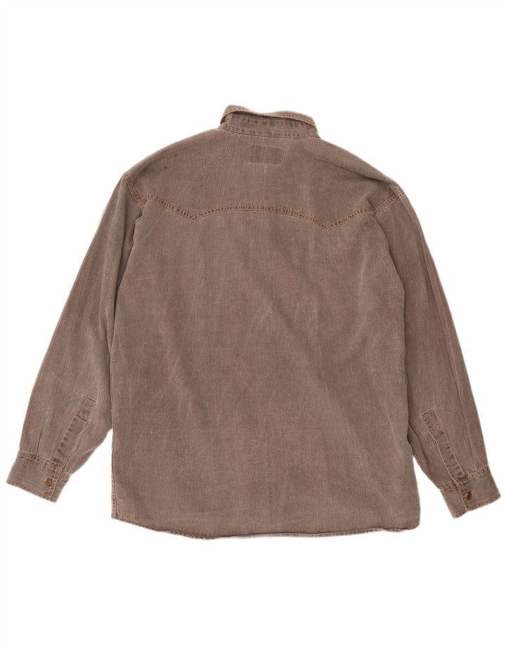Chemise en jean vintage pour homme XL Marron