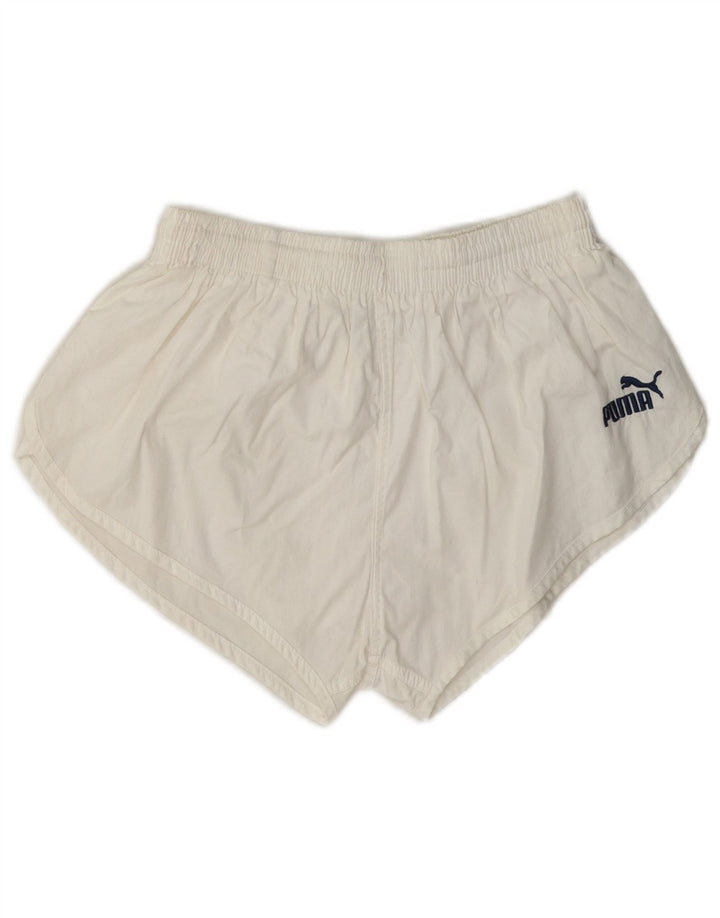 Puma Short de sport pour femme UK 10 Small Blanc