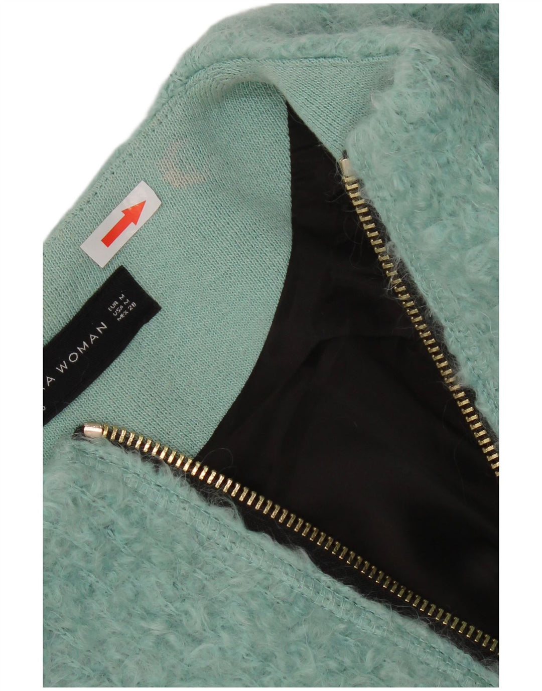 Zara Pardessus surdimensionné pour femme UK 44 en coton bleu moyen