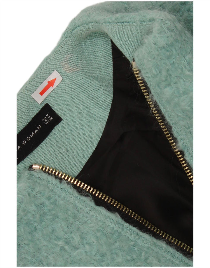 Zara Pardessus surdimensionné pour femme UK 44 en coton bleu moyen