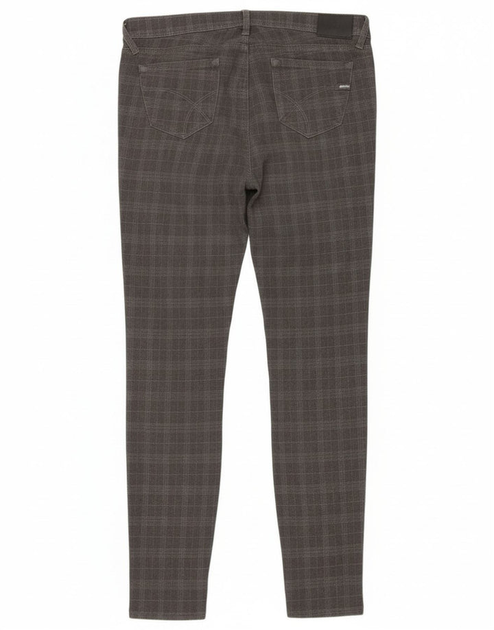 Gas Pantalon décontracté slim femme W28 L32 Gris carreaux Polyester