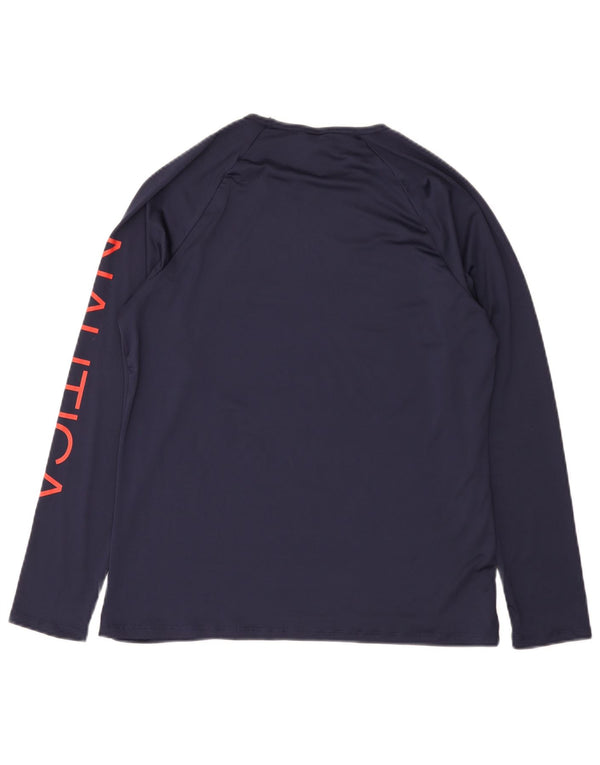 Nautica Haut Graphique Femme Manches Longues UK 18 XL Bleu Marine Polyester