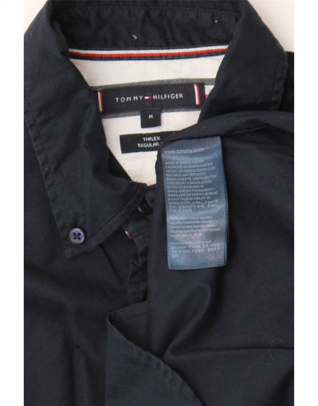 Tommy Hilfiger Chemise Regular Fit Homme Bleu Marine Moyen Coton