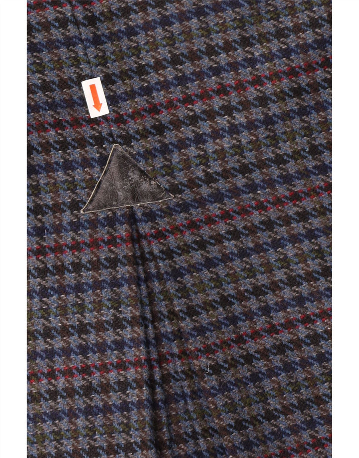 jupe crayon femme vintage UK 14 Medium W28 Blue Houndstooth