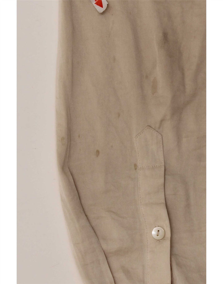 Chemise Femme Jigsaw UK 12 Polyester Beige Moyen