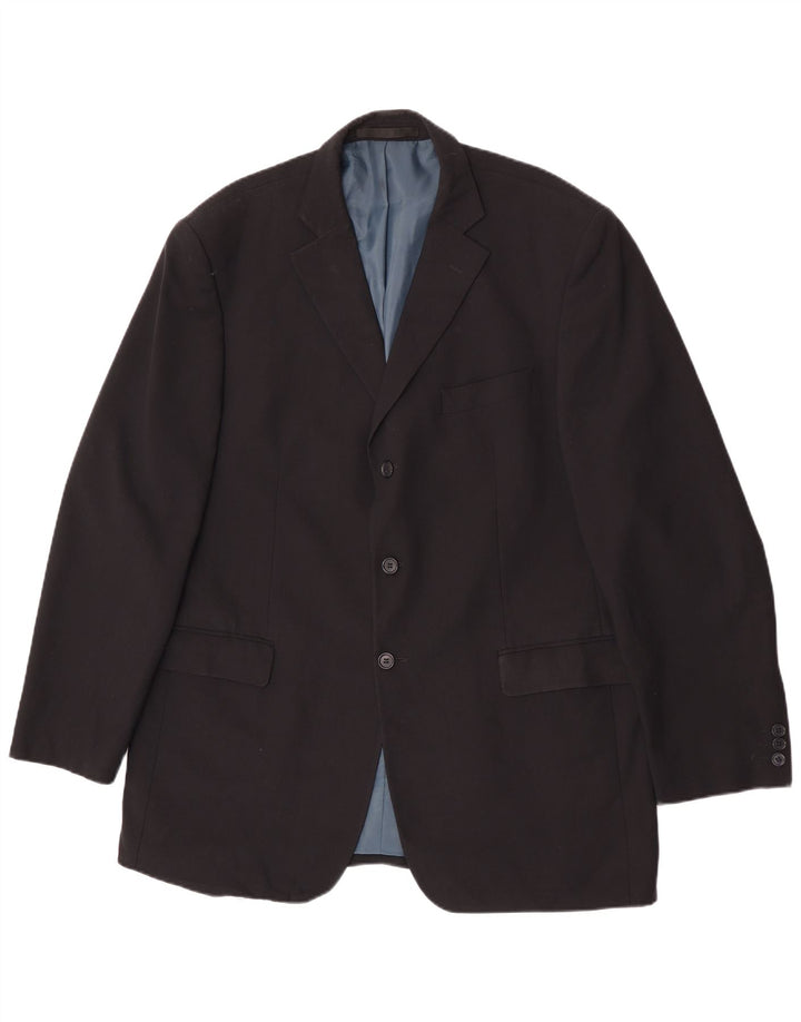 Marks & Spencer Veste blazer à 3 boutons pour homme UK 44 XL Bleu marine Polyester