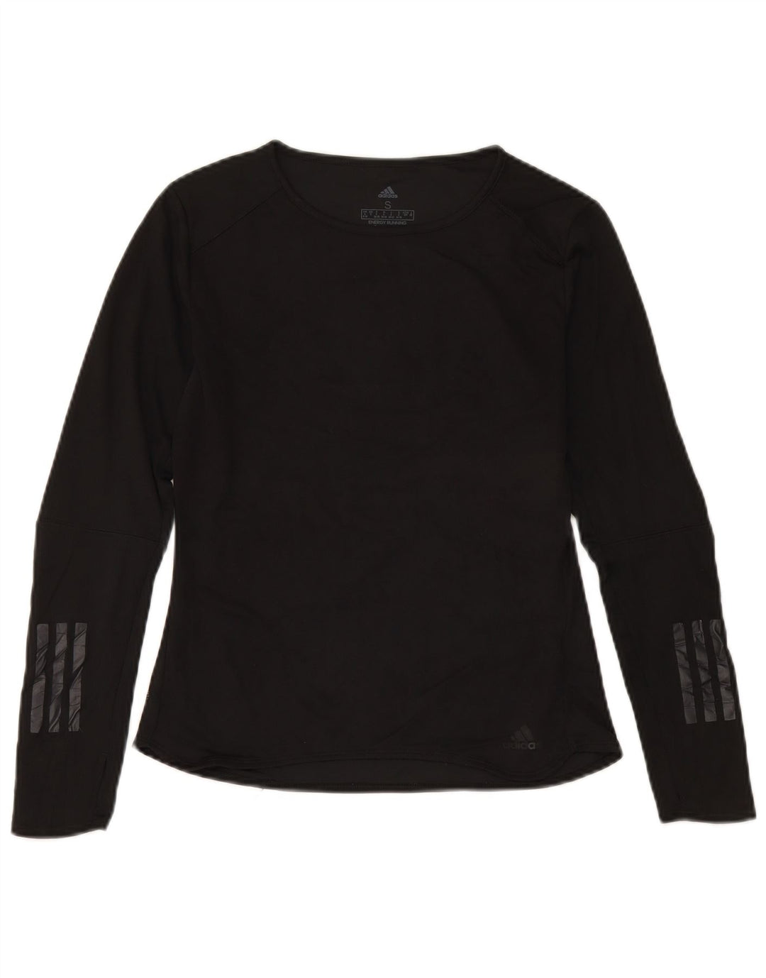 Adidas Femmes Climacool Top Manches Longues UK 8/10 Petit Noir Polyester
