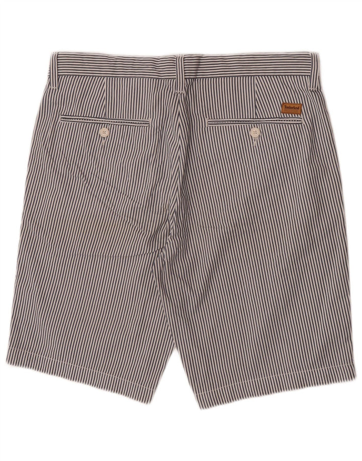 Timberland Short Chino Homme W31 Bleu Moyen Rayure Fine