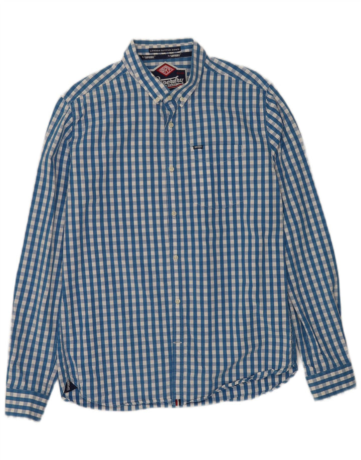 Superdry Chemise Homme XL Bleu Vichy Coton