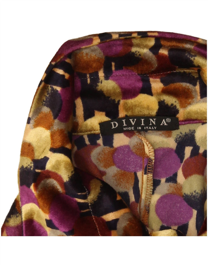 Divina Chemisier en velours pour femme UK 12 Medium Multicolore à pois