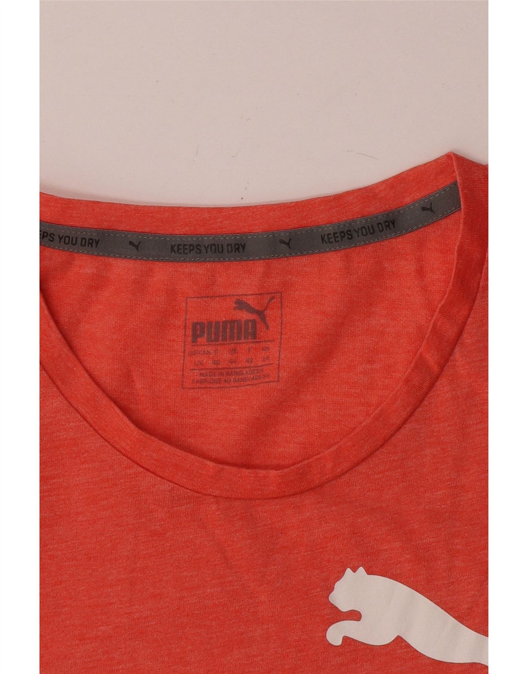 Puma T-shirt graphique pour femme UK 14 Large Orange