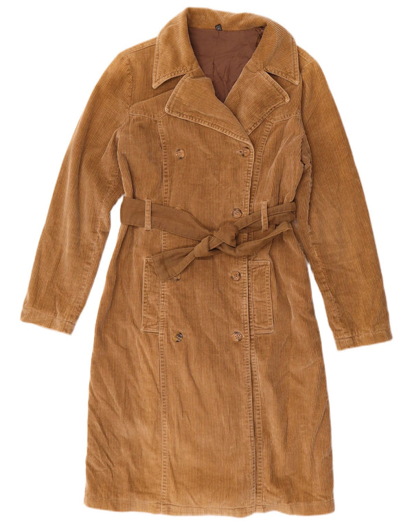 manteau en velours côtelé femme vintage UK 12 Brun moyen