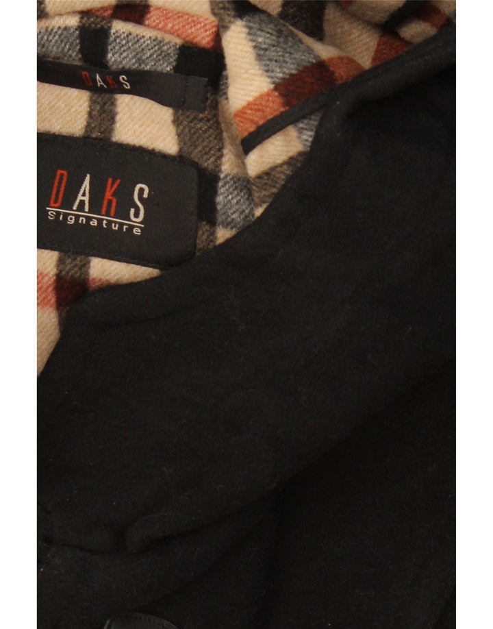 DAKS Duffle-coat à capuche pour femme UK 16 Large Noir