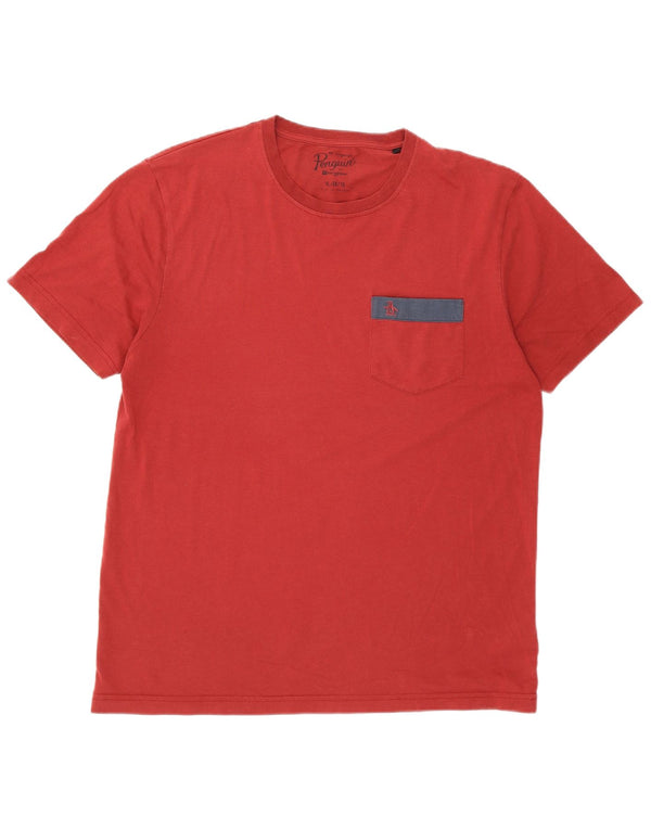 Penguin T-Shirt Homme Top XL Coton Bordeaux