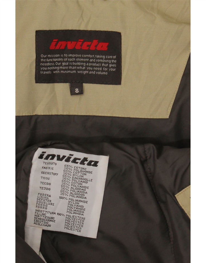 Invicta Veste matelassée à manches 3/4 pour femme UK 8 Small Beige Coton