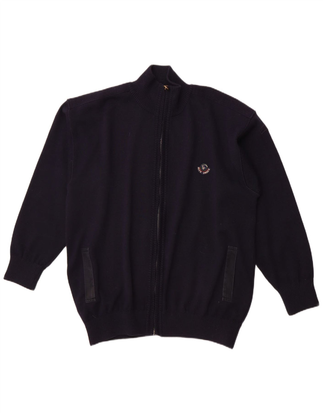 BLUE DRAKE Cardigan Homme Pull XL Bleu Marine Laine