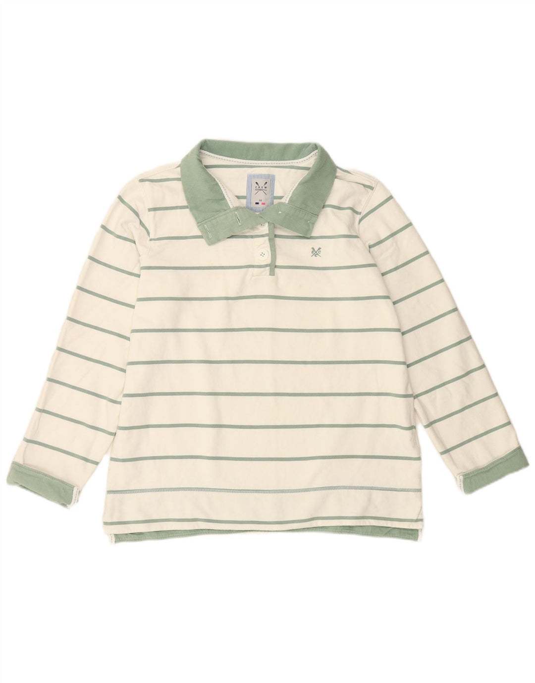 CREW CLOTHING Sweat-shirt pour femme UK 16 Grand blanc rayé