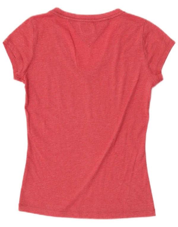 Tommy Hilfiger T-shirt graphique pour femme UK 10 Small Rose