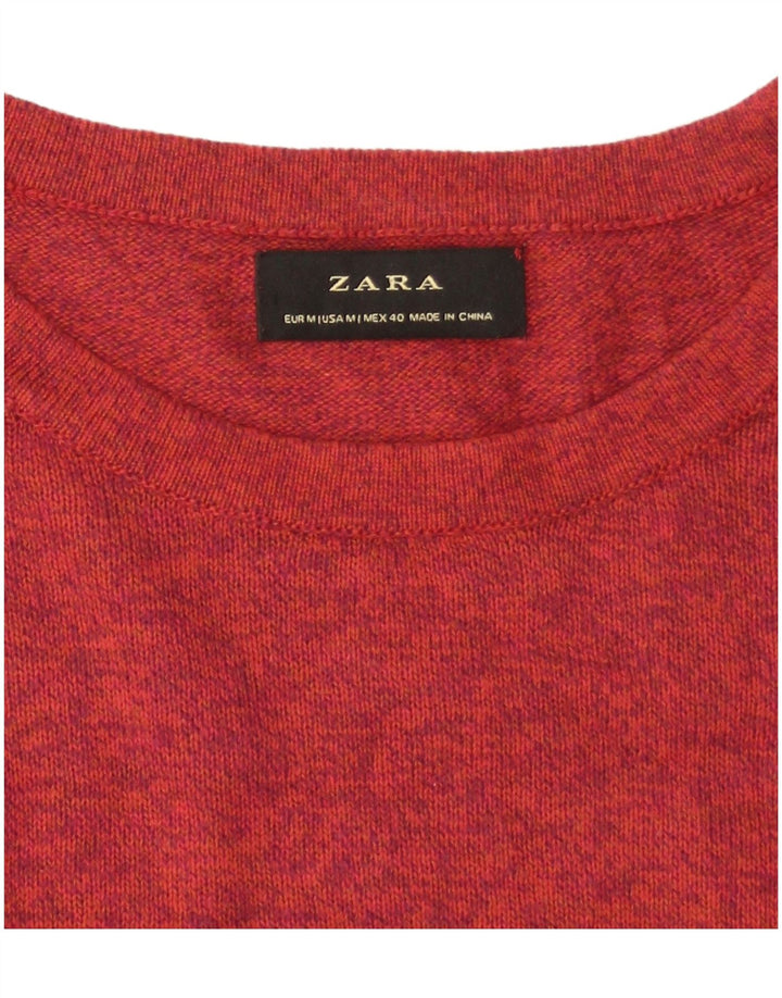 Zara Pull Col Bateau Homme Rouge Moyen Moucheté