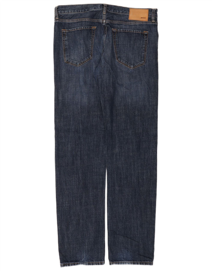 Hugo Boss Jean droit W34 L34 bleu coton pour homme