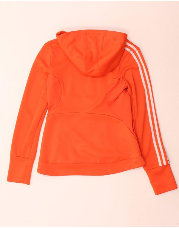 Adidas Clima 365 Zip Sweat à capuche pour femme UK 12 Orange moyen Polyester