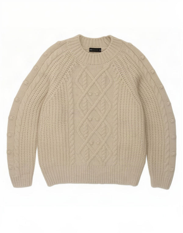 Marks & Spencer Pull à col rond pour femme UK 10 Small Blanc cassé