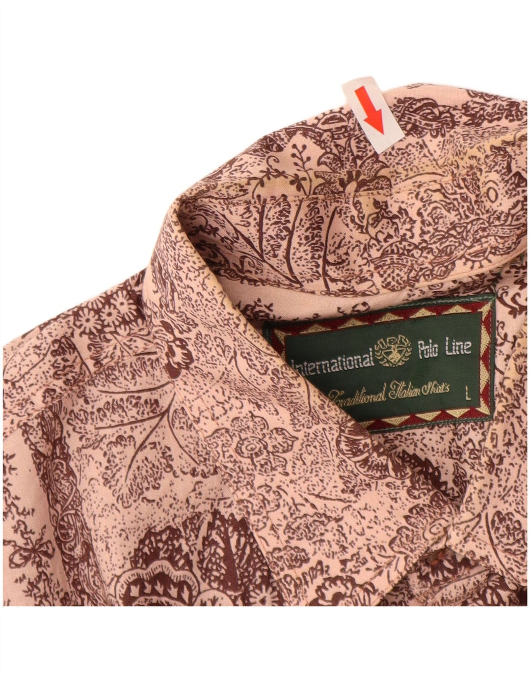 INTERNATIONAL Chemise Homme Large Marron Paisley Coton