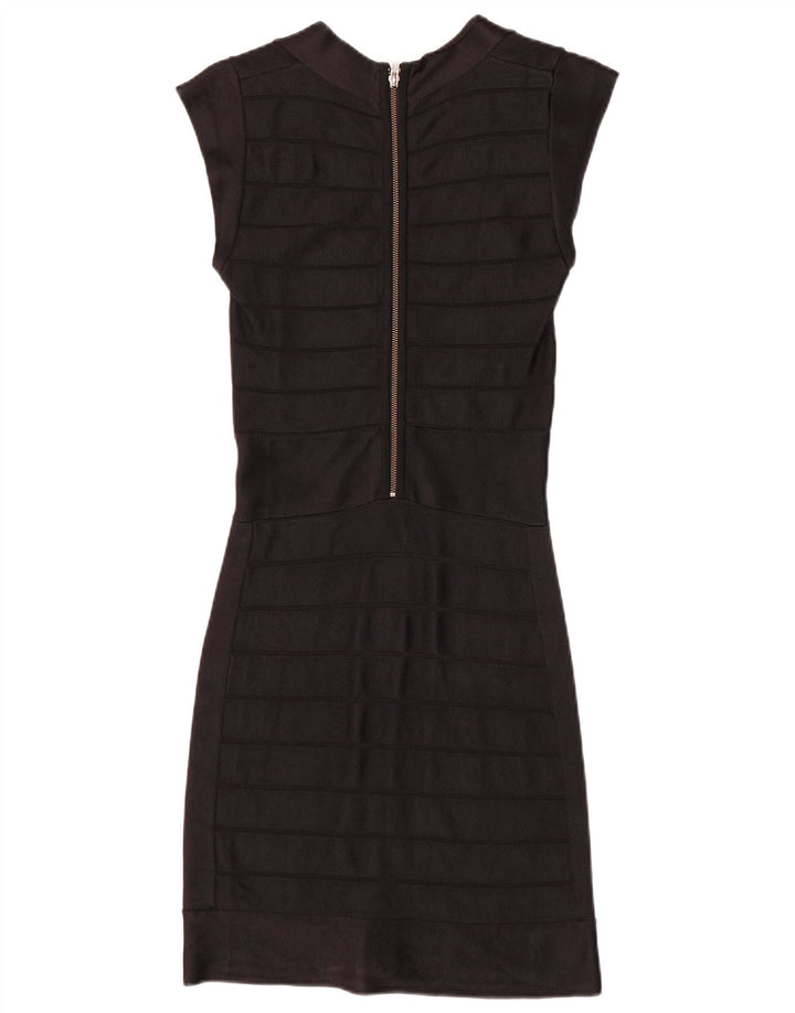 French Connection Robe fourreau pour femme UK 10 Small Noir Viscose