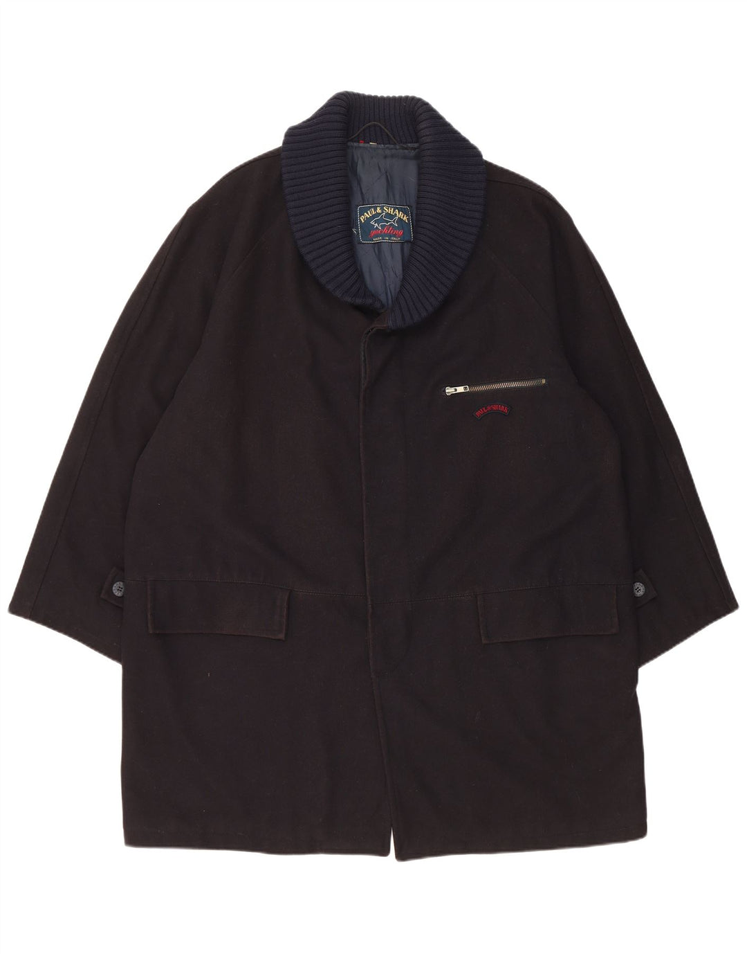 Paul & Shark Manteau Homme UK 42 XL Bleu Marine Laine