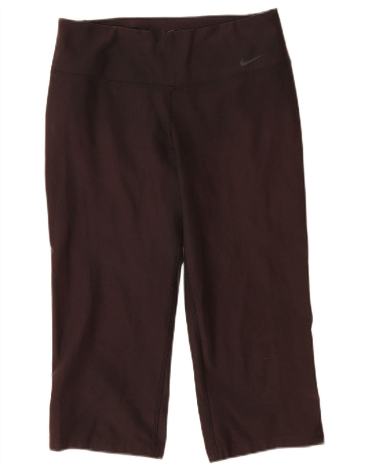 Nike Legging Capri Dri Fit Femme UK 12 Noir Moyen Polyester