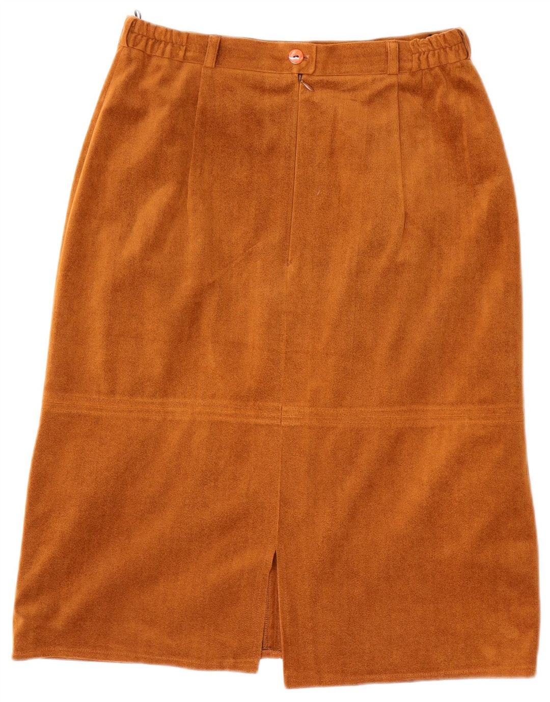 vintage Femmes Velours Jupe Droite Moyen W28 Marron Polyester