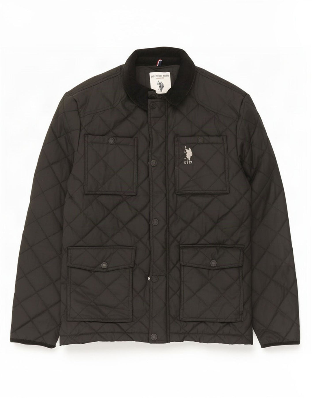 U.S. Polo Assn. Veste matelassée pour homme UK 38 Coton noir moyen