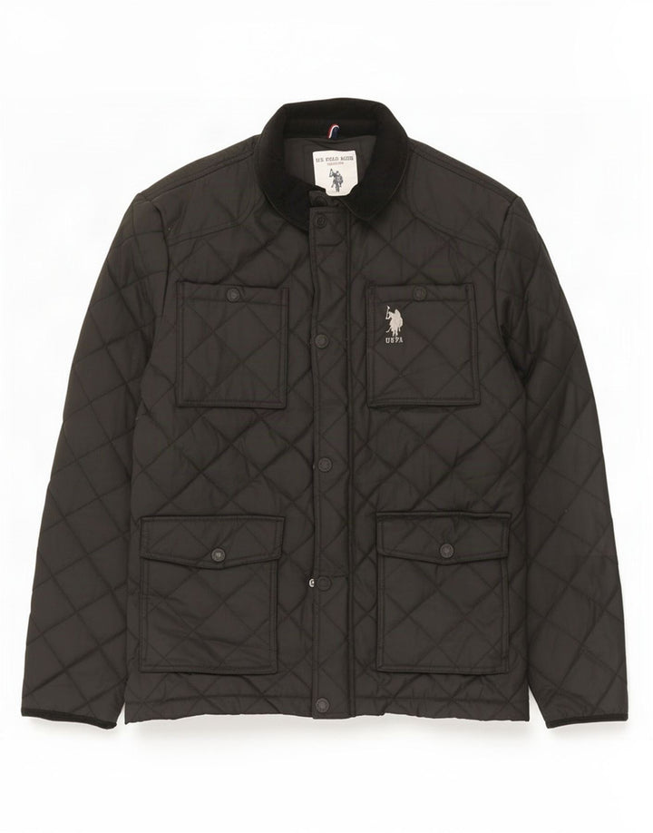 U.S. Polo Assn. Veste matelassée pour homme UK 38 Coton noir moyen