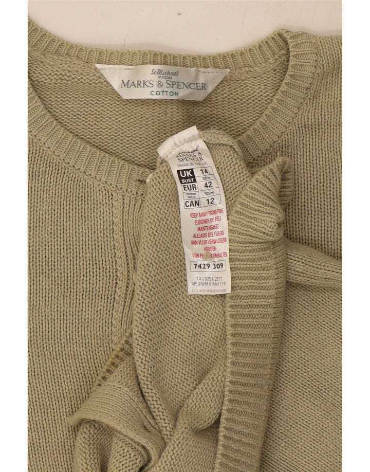 Marks & Spencer Pull cardigan St. Michael pour femme UK 14 Large Kaki