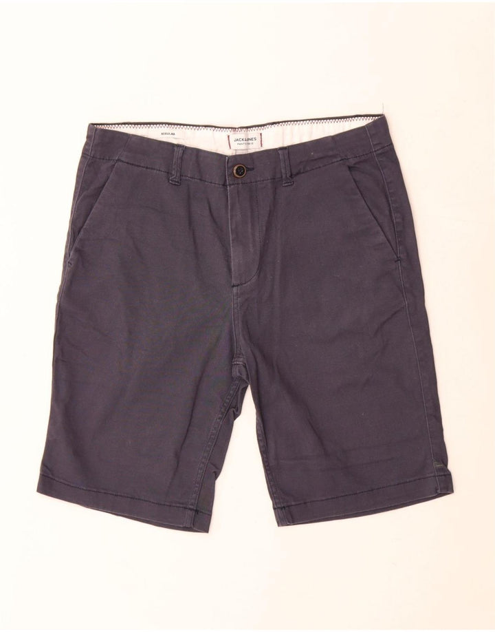JACK & JONES Short Chino Regular Fit W30 Homme Bleu Marine Moyen en Coton