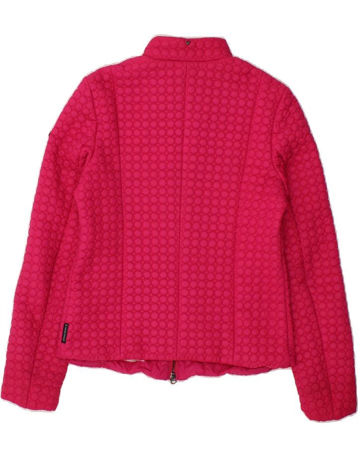 ARMANI JEANS Womens Bomber Jacket IT 44 Medium Pink Polyamide Vintage Armani Jeans and Second-Hand Armani Jeans from Messina Hembry 