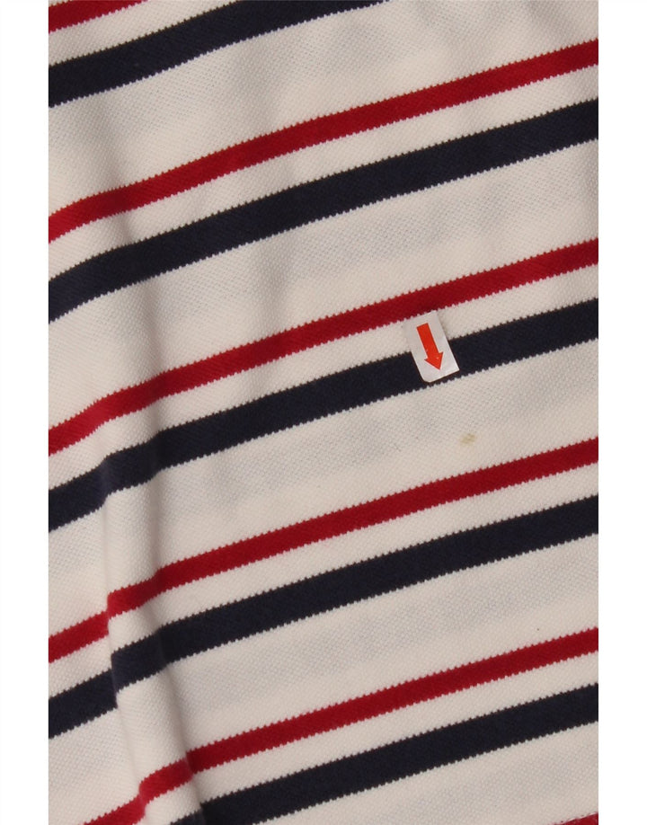WRANGLER Polo Homme 2XL Blanc Rayé Coton