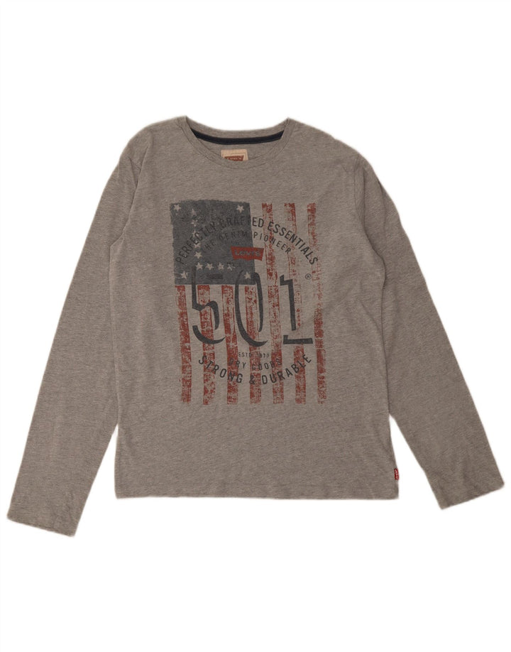 Levi's Haut Graphique Garçon Manches Longues 15-16 ans Gris Coton
