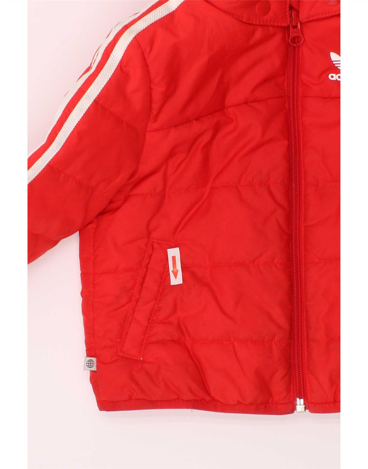Veste matelassée à capuche Adidas bébé garçon 9-12 mois rouge polyester