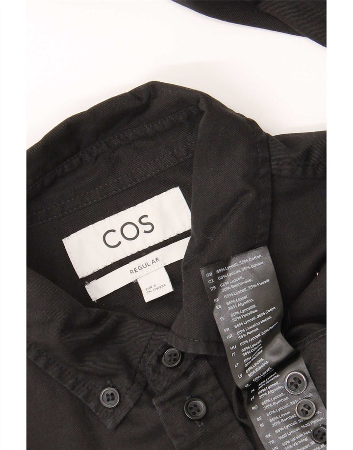 Cos Chemise Regular Fit Homme Petit Lyocell Noir