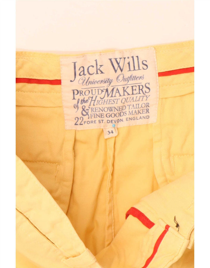 Jack Wills Short Chino Homme W34 Large Jaune Coton
