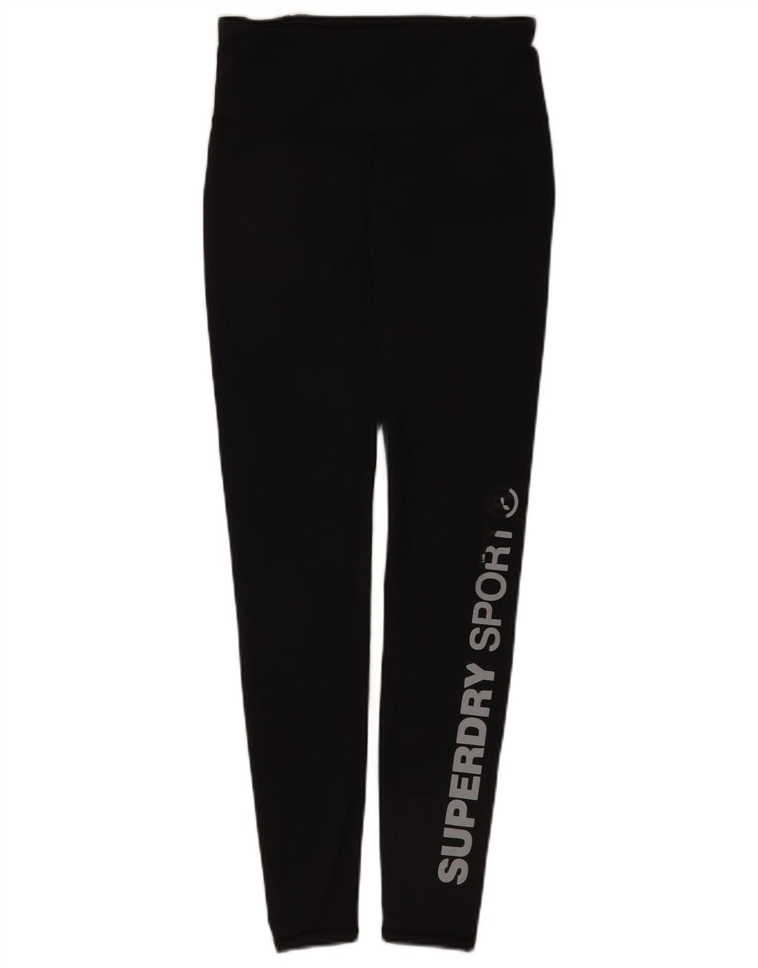 Superdry Leggings Graphiques Femme UK 10 Petit Noir Polyester
