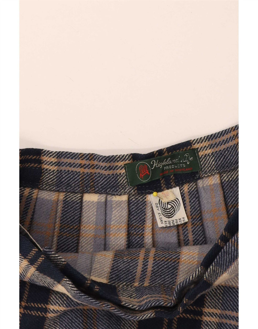 Highland Womens Wrap Jupe EU 38 Moyen W28 Bleu Marine Plaid Laine