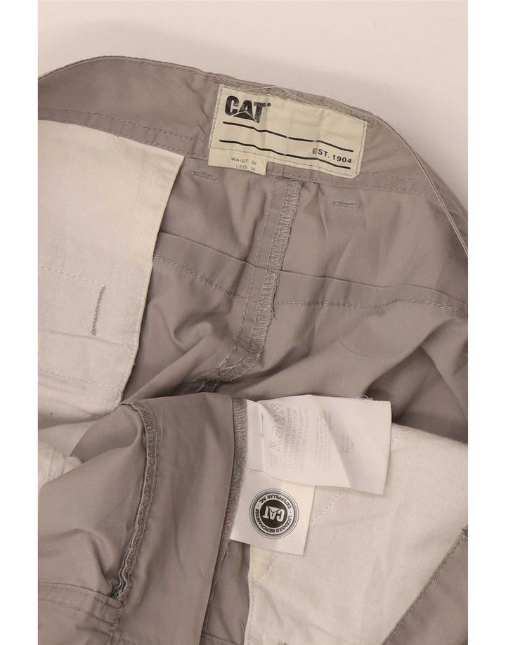 Pantalon chino droit homme CAT W32 L34 gris polyester