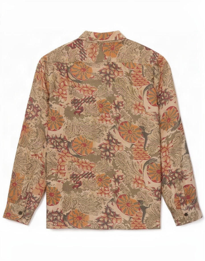 vintage Chemise Homme Petit Beige Floral