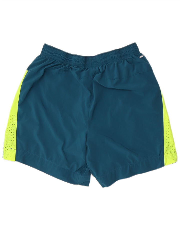 New Balance Short de Sport Homme Large Bleu Colorblock